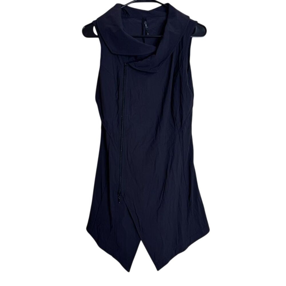 Porto SF Women's Black Asymmetrical Cowl Neck Vest Size 0 Casual
